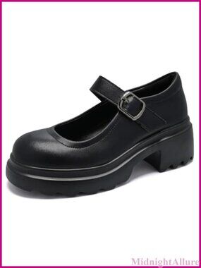 Wide Width Platform Mary Jane Pumps Faux Leather Comfort Shoes